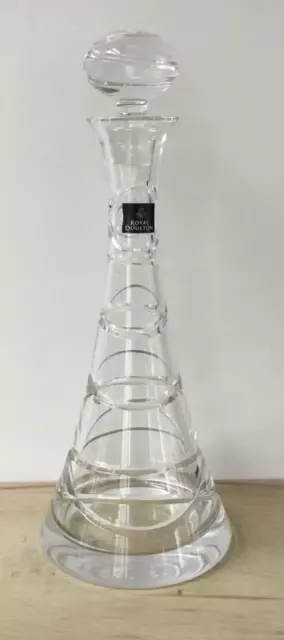 ROYAL DOULTON Crystal/Cut Glass "SATURN" WINE DECANTER 14"  tall