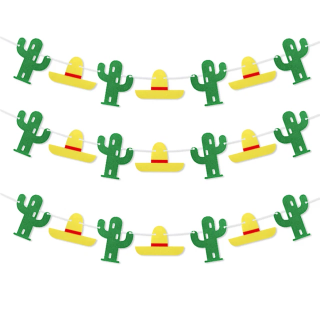2 Sets Partei Hängende Wimpelkette Taco-Bar-Dekoration Dekorationen