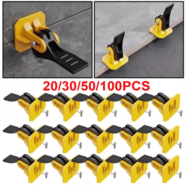 50Pcs Reusable Floor Tile Leveling System Positioning T-lock Locator Spacer Tool