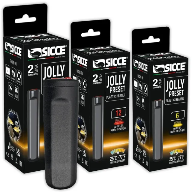 Sicce Jolly Preset Heater Nano Fish Tank Aquarium Plastic Precise Tropical Heat