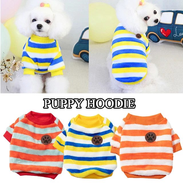 Welpe Haustier Kleidung Warm Hund Fleece Kapuzenpullover Jacke Winter Weich Uns