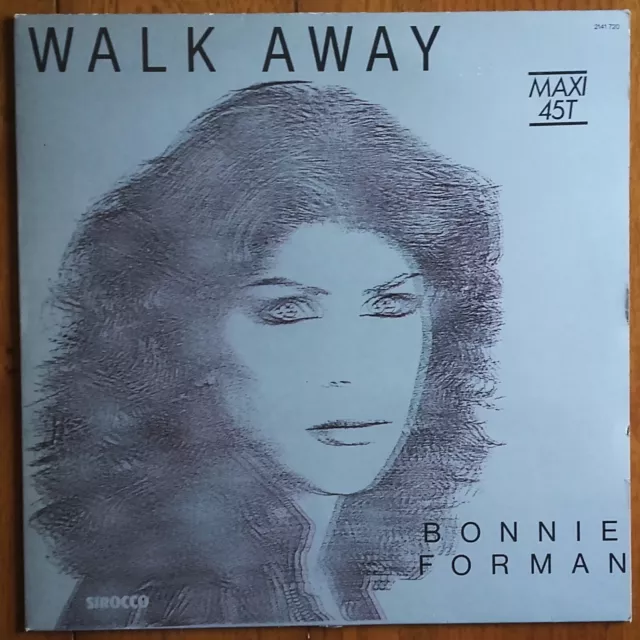 DISQUE VINYLE MAXI 45t 12" BONNIE FORMAN « Walk away »  DISCO FRANCE 1982