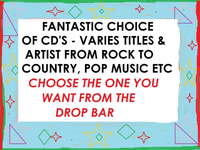 Varies Titles of Fantastic CD's "Choose the 1 U want from the drop bar"