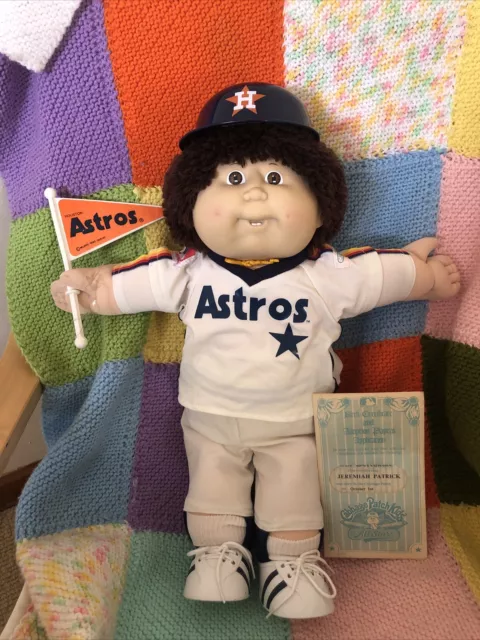 Vintage 1986 Cabbage Patch Kid Doll All Stars Boy With Birth Cert HM #10.