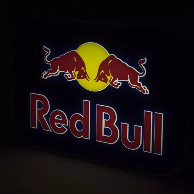 Red Bull Energy Leuchtreklame OPEN 56x56cm Neon LED Schild