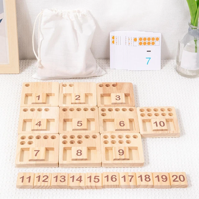 Jeu Timbres Montessori Sharplace - 112 Pièces Mathématiques - Apprentissage Chiffres, Calcul Enfant