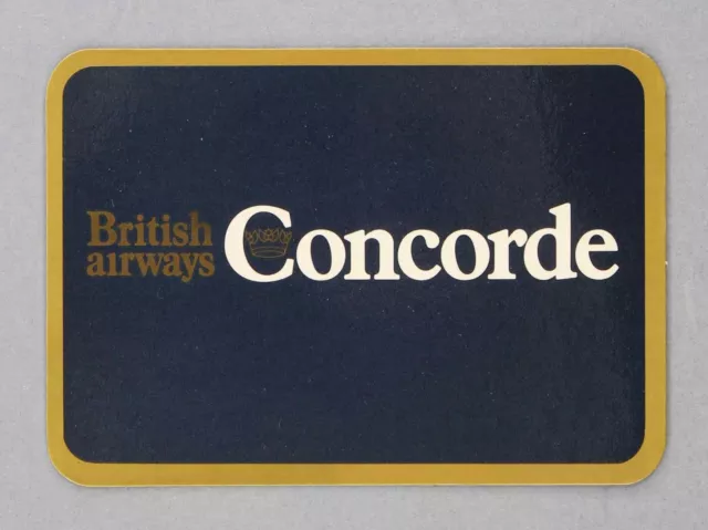 British Airways Concorde Airline Timetable Vintage Crown Logo Ba Supersonic Nyc