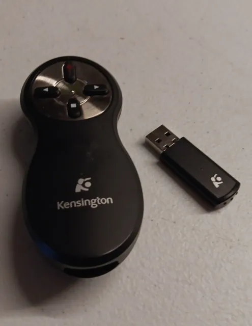 Kensington 33374 Black Wireless 4-button Presenter Pointer with Red Laser