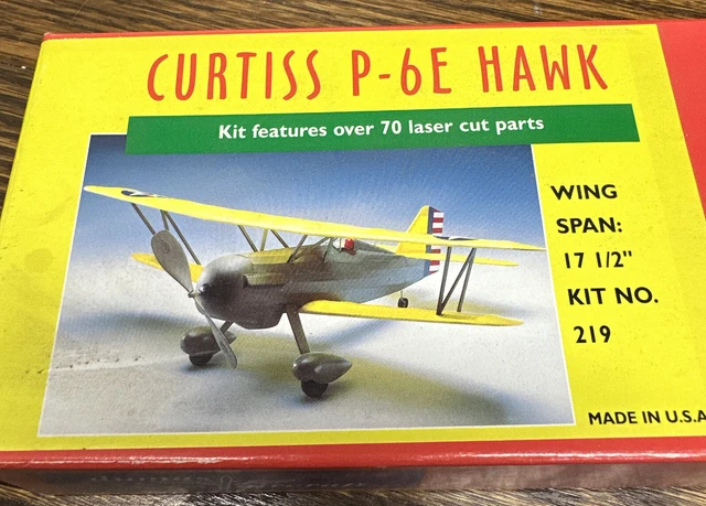 Curtiss P-6E Hawk /Dumas Aircraft/ Vintage Model Airplane Kit