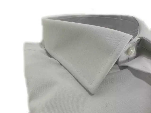 Camicia uomo sartoriale Ugo Venturini fil a fil regular fit bianco Made in Italy