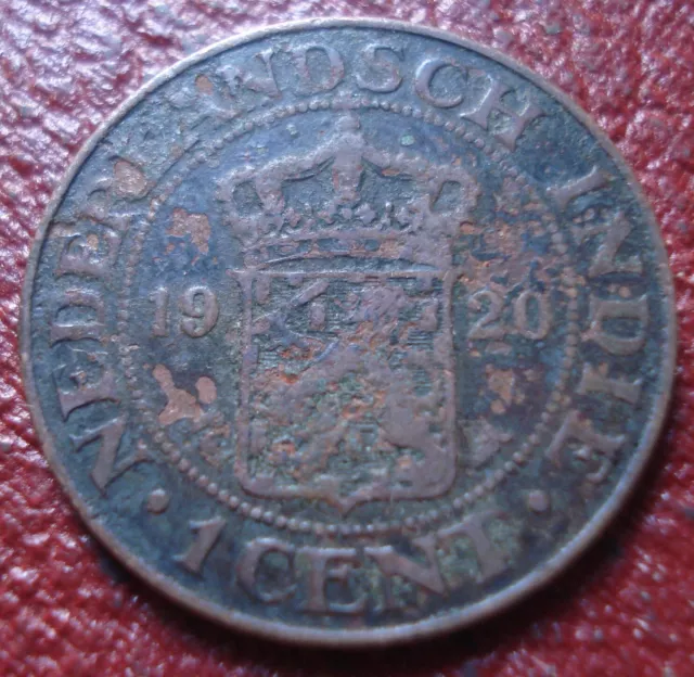 1920 Netherlands East Indies 1 Cent With Vg-Fine Detail