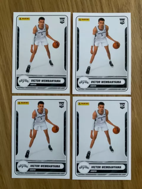 2023-24 Panini NBA Stickers & Card Victor Wembanyama Rookie RC #96 lot 4