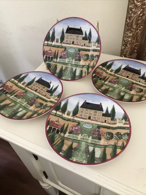 Block 1995 Indonesia Country Village by Gear Four 8.25  In. Dessert/salad Plates