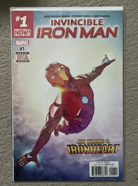 Marvel Invincible Iron Man #1 | 1st Cover appearance Riri Williams , IronHeart