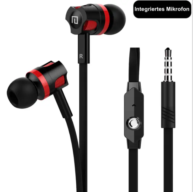 Kopfhörer In-Ear mit Mikrofon Ohrstöpsel Headset Huawei Samsung HTC Bass Klang