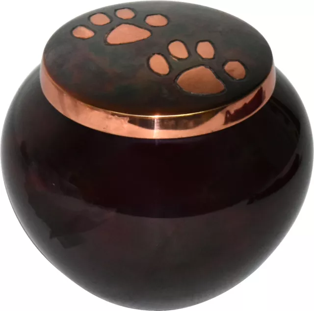 Urns Pet Cremation Memorial Ashes Urn Burgundy Medium