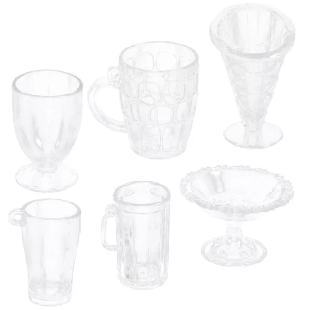Puppenhaus-Deko: 6 Mini-Tassen & -Gläser für Küche-BR