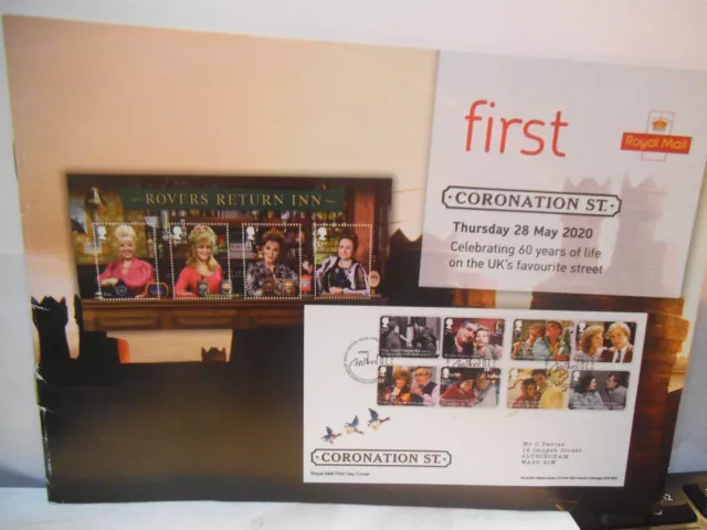 GB Royal mail FIRST preview stamp booklet Coronation Street 2020