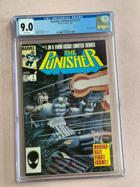 The Punisher Limited Series #1 CGC 9.0 White Pages - 1986 Marvel