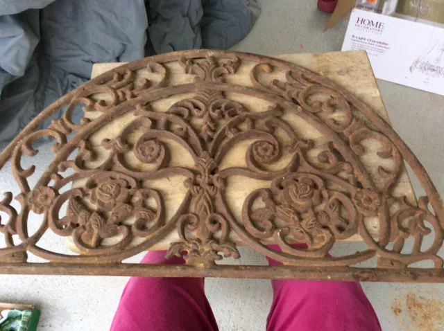 Victorian Ornate Heavy CAST IRON FIREPLACE GRATE INSERT Antique Architecture