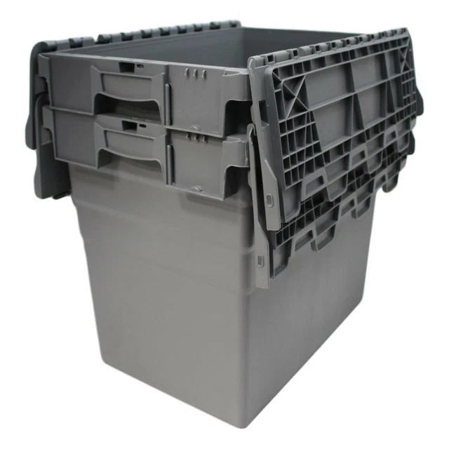 USED EXTRA LARGE Heavy Duty Plastic Storage Box Boxes Folding Lids