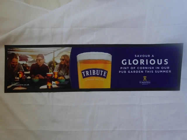 St Austell Brauerei Tribute Cornish Pale Ale Bar Läufer Tropfmatte 87,5x24 cm