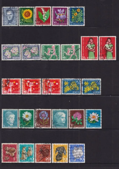 SWITZERLAND 1961-65 Pro Juventute Charity Semi-Postal Issues SC B308-B354