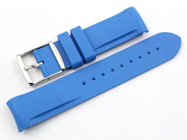 Cinturino Orologi in Silicone TPU Blu Lapis Ansa 20mm Watch Strap Waterproof