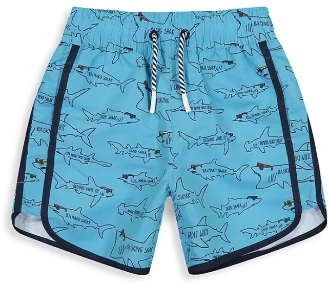 Andy & Evan Little Boys Shark SWIM Shorts size 3T in Blue