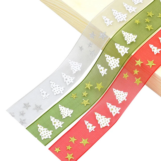 2x Diy Handwerk Bänder Organza Band Weihnachten Bogen Band 12