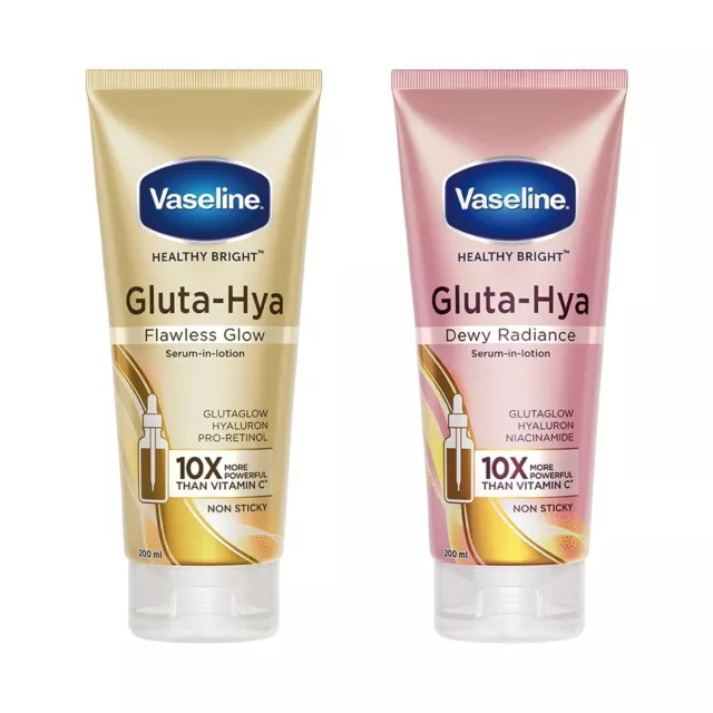 Vaseline Gluta-Hya Dewy Radiance + Sérum-en-Lotion Flawless Glow (Combo) 200 ml