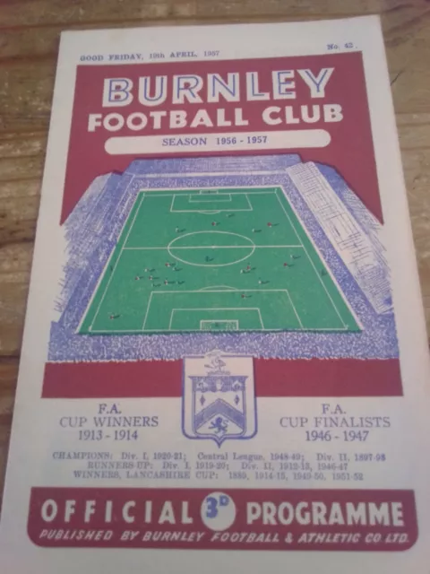 Manchester United Vs Burnley FC Vintage 1956/57 Season
