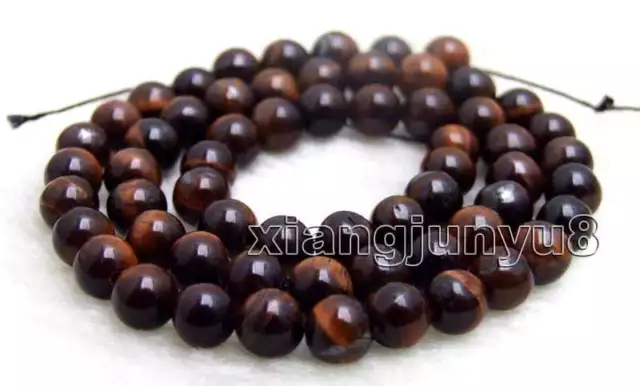 SALE small 6mm Round Red natural tiger's-eye gemstone Beads strand-los695