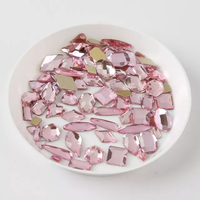 Flat Back Crystals Stone Beads Rhinestones Nails Arts Sewing Crafts Bead 100pcs