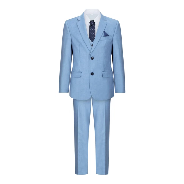 Abito Blu Chiaro da Ragazzo 3 Pezzi Classici Eleganti Formali per ogni Occasione