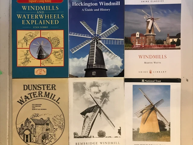 Windmill Bundle X 6: Windmills and Waterwheels Explained, Heckington, Bembridge,