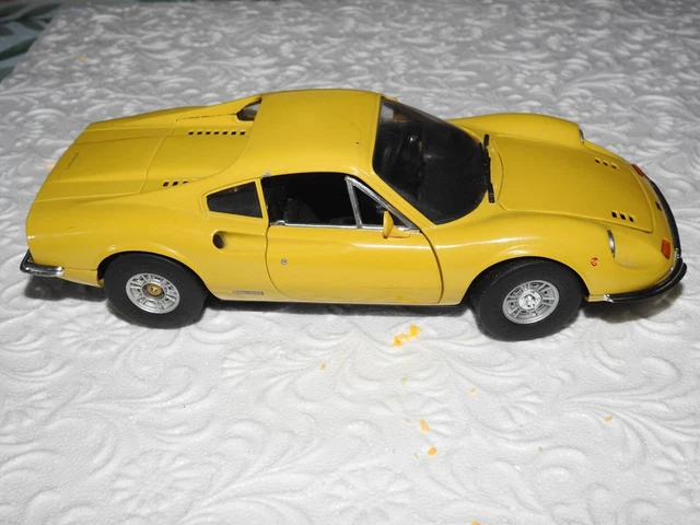 Miniature Ferrari DINO 1/18 Par Anson – Couleur Jaune, état D'occasion
