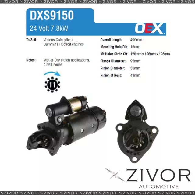 DXS9150-OEX Starter Motor 24V 11Th CW Delco 42MT Style For CATERPILLAR 789B