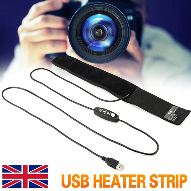 5V USB Heater Strip Lens Temperature Keep from Fog Dew Freeze for Cameras 48cm
