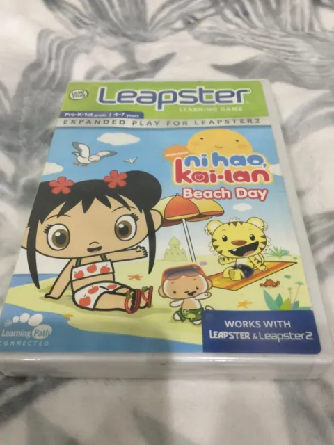 LEAP FROG LEAPSTER 1 & 2 LEARNING GAME Nickelodeon NIHAO KAI-LAN Beach Day NEW