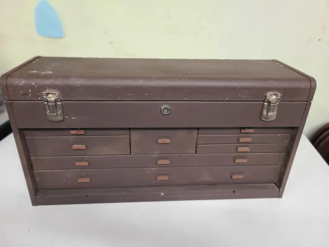 Antique Kennedy metal 7 drawer machinist chest collectible jewelers tool box