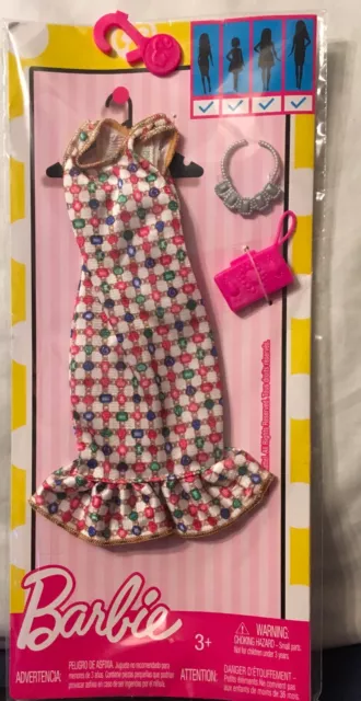 Barbie -  Dress, Necklace Purse-  Mattel Items NRFP