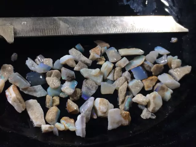 Australian Mintabie Opal Chips/small rough 58tcw multi-color