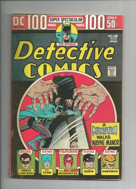 DETECTIVE COMICS #438  Batman, Green Lantern, Robin, Hawkman, 5.0 VG/FN, DC