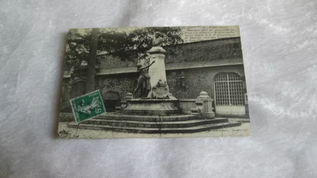 CPA carte postale Flers / Monument Jules Gevelot Hôtel de Ville