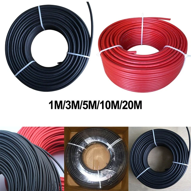 Cable de extensión de accesorios para herramientas duraderas 1 par de paneles solares 3/5/10/20M