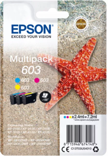 Cartouche Epson 603 XL pack de 12 pour Epson WorkForce WF-2810 2830 2835  2850 Epson Expression Home XP-2100 2105 3100 3105 4100 4105