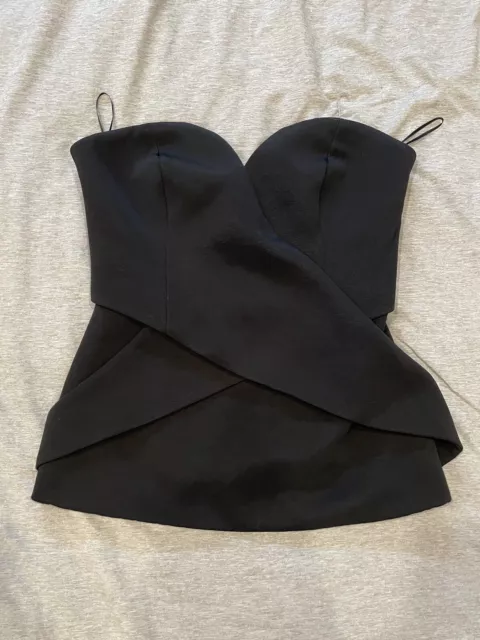 Finders Keepers Black Sweetheart Bustier Top Size Medium