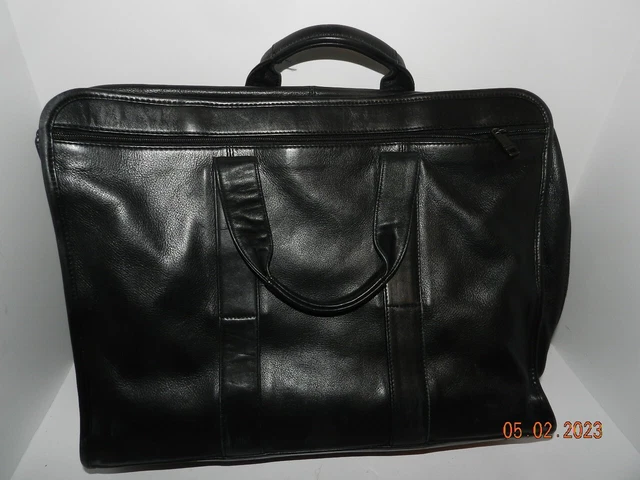 Tumi Alpha Deluxe Black Leather Messenger Bag Briefcase 9625D3 laptop case 2