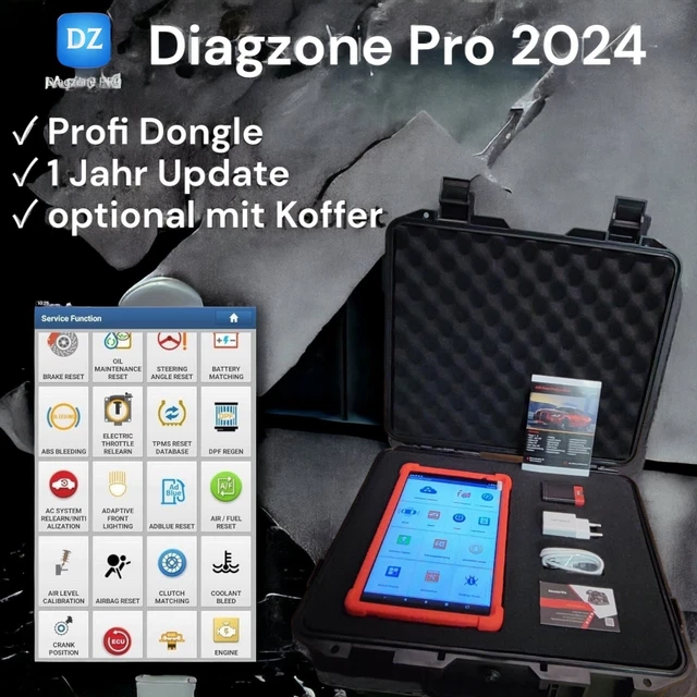 NEU 💎 DIAGZONE PRO 💎 2024 Pro Tablet Diagnosegerät für KFZ LKW EV EUR ...